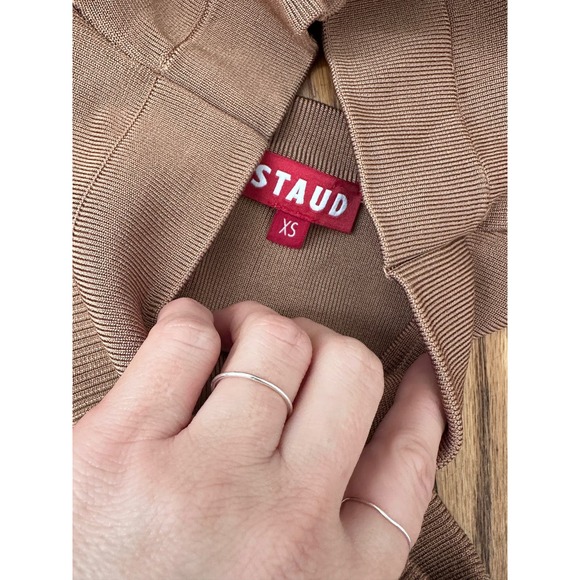 STAUD Tan Halter Top and Flare High Rise Pants set - Picture 7 of 10